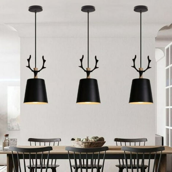 Modern minimalist suspension chandelier wrought iron E27 decorative chandelier antlers creative deer