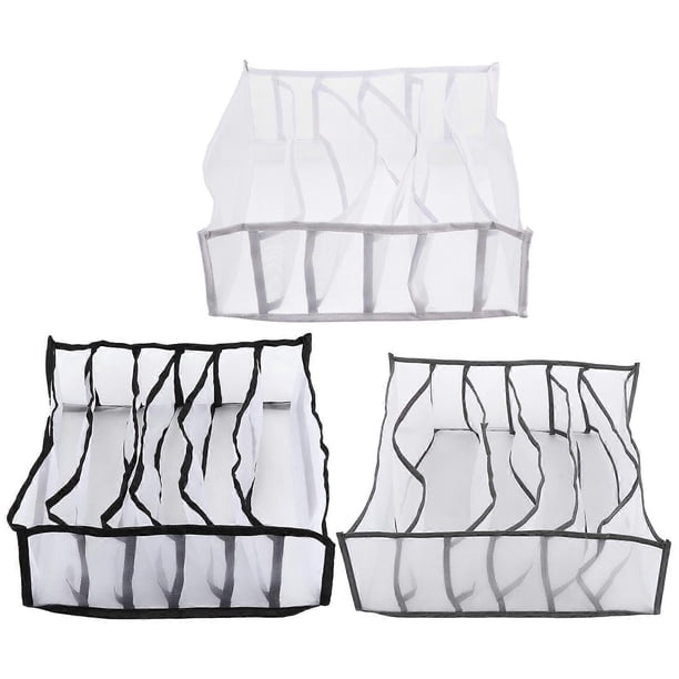 3Pcs Durable Underwear Storage Boxes Stacked Plastic Organizing Box for Home