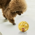 thumbnail image 4 of Hollow Balls Bells Inside, Dog Toys For Aggressive Chewers, Interactive Dog Toy Roller Tpr Plastic Rubber Dog Balls(Yellow, 3.54in), 4 of 5