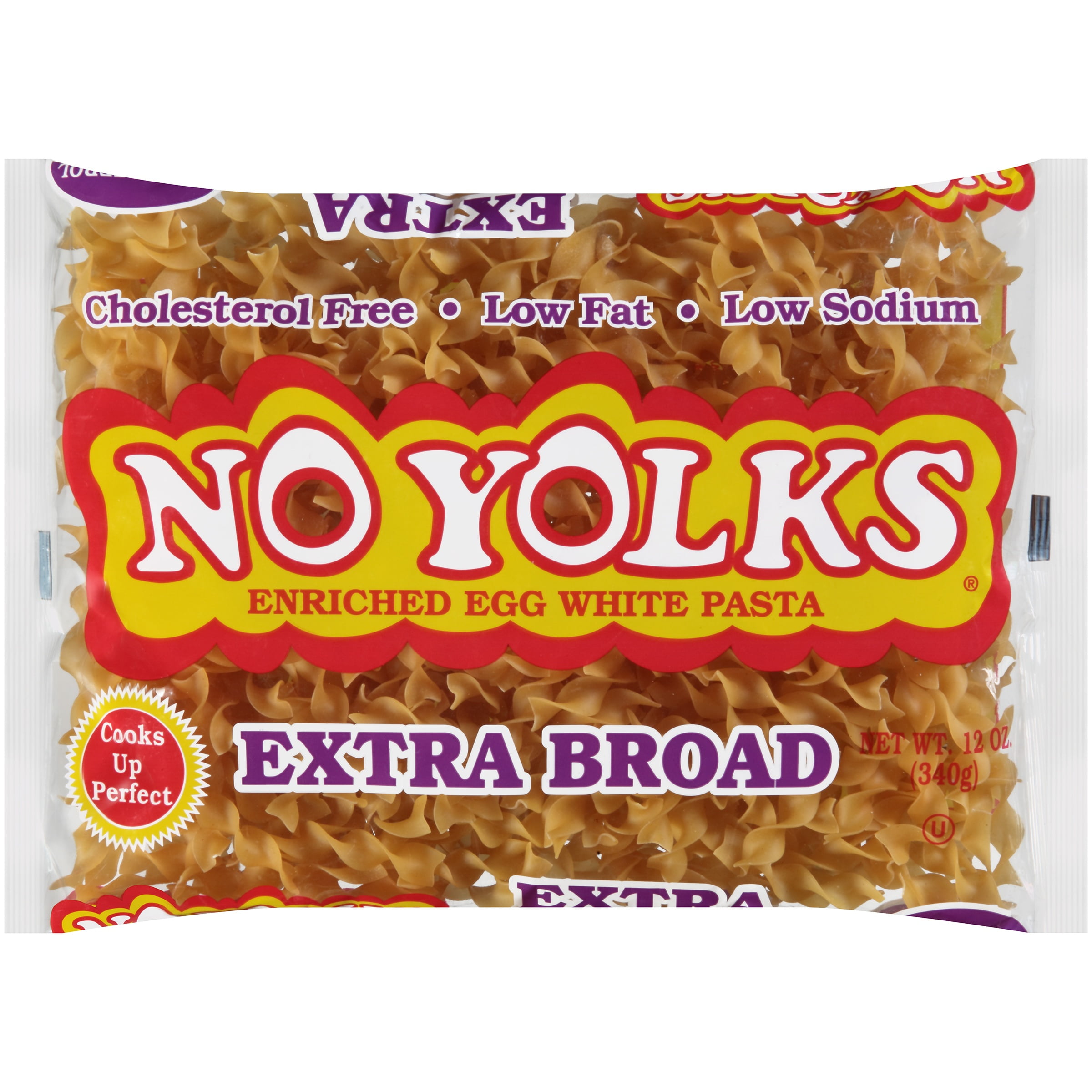 No Yolks Extra Broad Egg White Noodles, 12 ounce bag