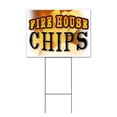 thumbnail image 1 of Fire House Chips (18" x 24") Yard Sign, Includes Metal Step Stake, 1 of 6