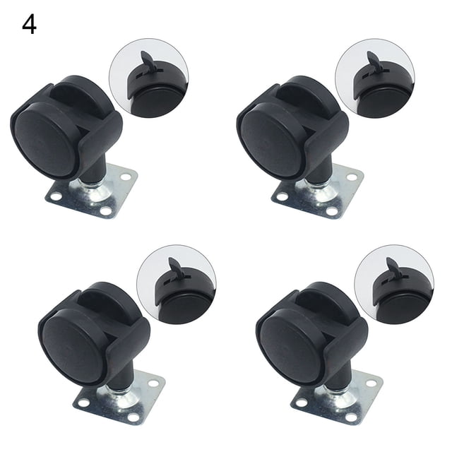 Koszal 4 Pcs Roue Pivotante Universelle 2 Pouces Plongeur Fileté Accessoires Fiables Roue de Chaise Lisse pour Chaise de Bureau