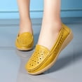 thumbnail image 6 of Spring Summer Women's Casual Hollow Loafers Slip On Leather Shoes Lightweight Casual Walking Shoes Female Moccasins Classic Penny Loafer Flats Boat Shoes, 6 of 9