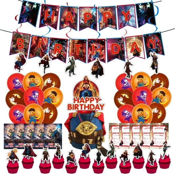 48PCS Doctor Strange Birthday Party Supplies,Strange Theme Party ...