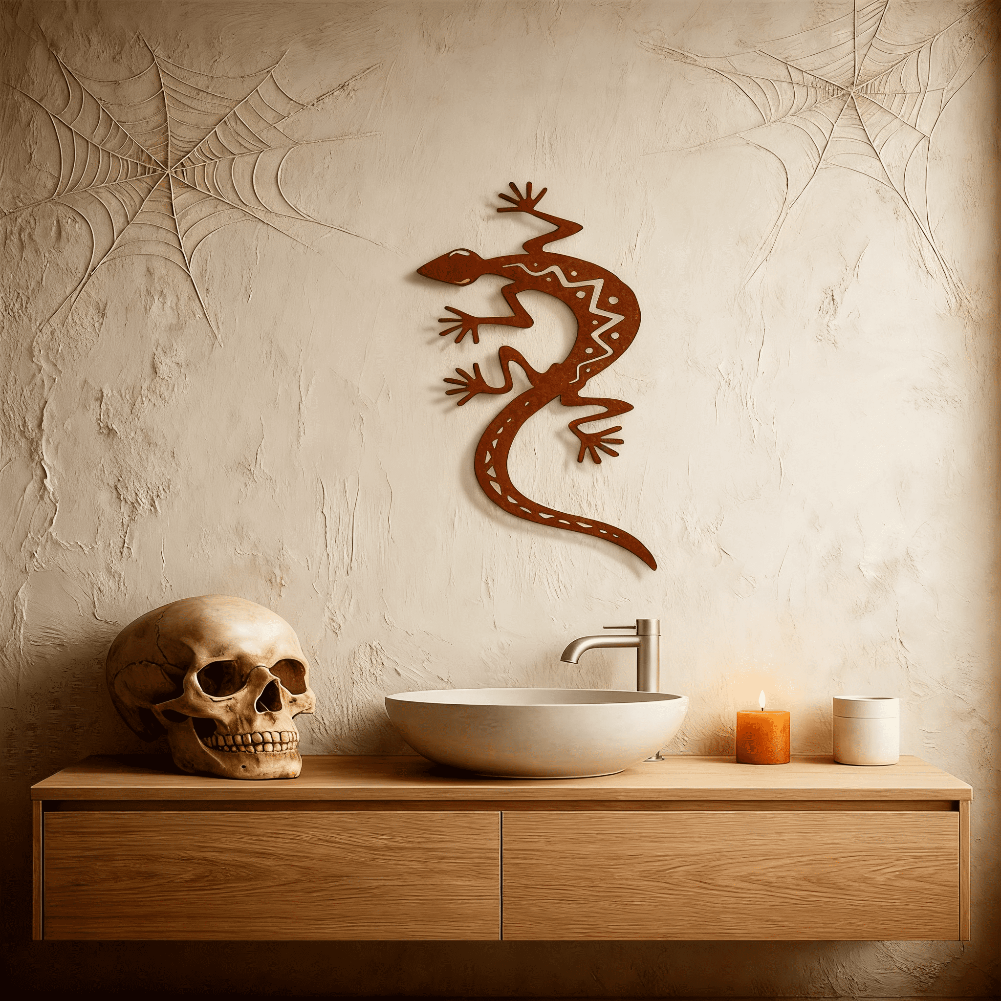 Wall Decoration Iron Sculpture, Suitable For Indoor And Outdoor Living Rooms, Bedrooms, Gardens, Halloween Parties