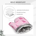 thumbnail image 4 of DouZhe Oven Mitts and Pot Holders Sets, Breast cancer awareness Pink Ribbon Prints Non-Slip Heat Resistant Kitchen Oven Silicone Glove, 4 of 7