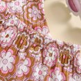 thumbnail image 7 of Futezty Girls Summer Outfits, 4th of July Baby Girl Outfits Toddler Girl Summer 2PCS Outfits Sleeveless Suspender Floral Top Yellow Shorts Set, 7 of 7