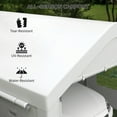 thumbnail image 3 of Outsunny 10' x 20' Carport Canopy, Heavy Duty w/ 4 Windows, 2 Doors, White, 3 of 9