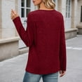 thumbnail image 4 of Telankuip 2025 Fashion Ribbing T-Shirts for Women Long Sleeve Crew Neck Pullover Tops Casual Solid Color Asymmetrical Hem Fall Winter Street Style Soft Cozy Pullovers Tees XL, 4 of 5