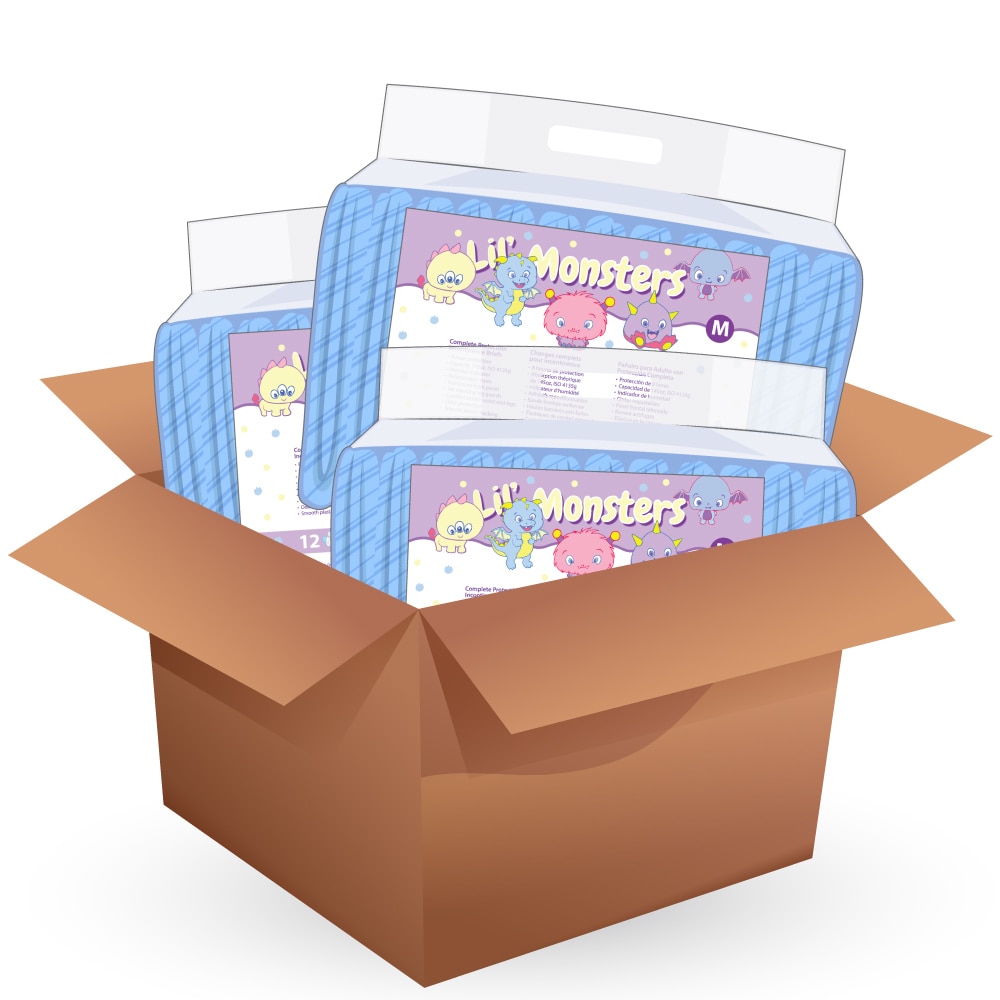 Rearz Lil' Monsters Adult Diapers Cases (36 Count) Walmart Canada