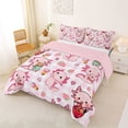 thumbnail image 2 of Manfei Snack Print Queen Comforter Set,Cute Axolotl Comforter Sets Queen For Girls,Pink White,Pink Reversible,3pcs,1 Comforter and 2 Pillowcases, 2 of 8