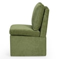 thumbnail image 4 of WestinTrends Soho Modern Upholstered Chenille Armless Dining Chairs With Casters (Set of 6), Olive Green, 4 of 15