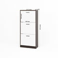 thumbnail image 6 of MAYEERTY Narrow Shoe Storage Cabinet with 3 Flip Drawers, Freestanding Organizer for Entryway, Walnut, 6 of 6