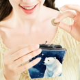 thumbnail image 7 of Polar Bear Elegant Travel Wallet with 0.7 Microfiber Zinc Alloy Jaws for Coins and Cards - 4.3x4.7 in/11x12 cm Compact Size, 7 of 7