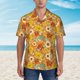 thumbnail image 2 of Fotbe Daisy maple fall Camisa Hawaiana para Hombre Unisex – Camisa Casual de Verano con Botones de Manga Corta de Algodón y Lino,Large, 2 of 7