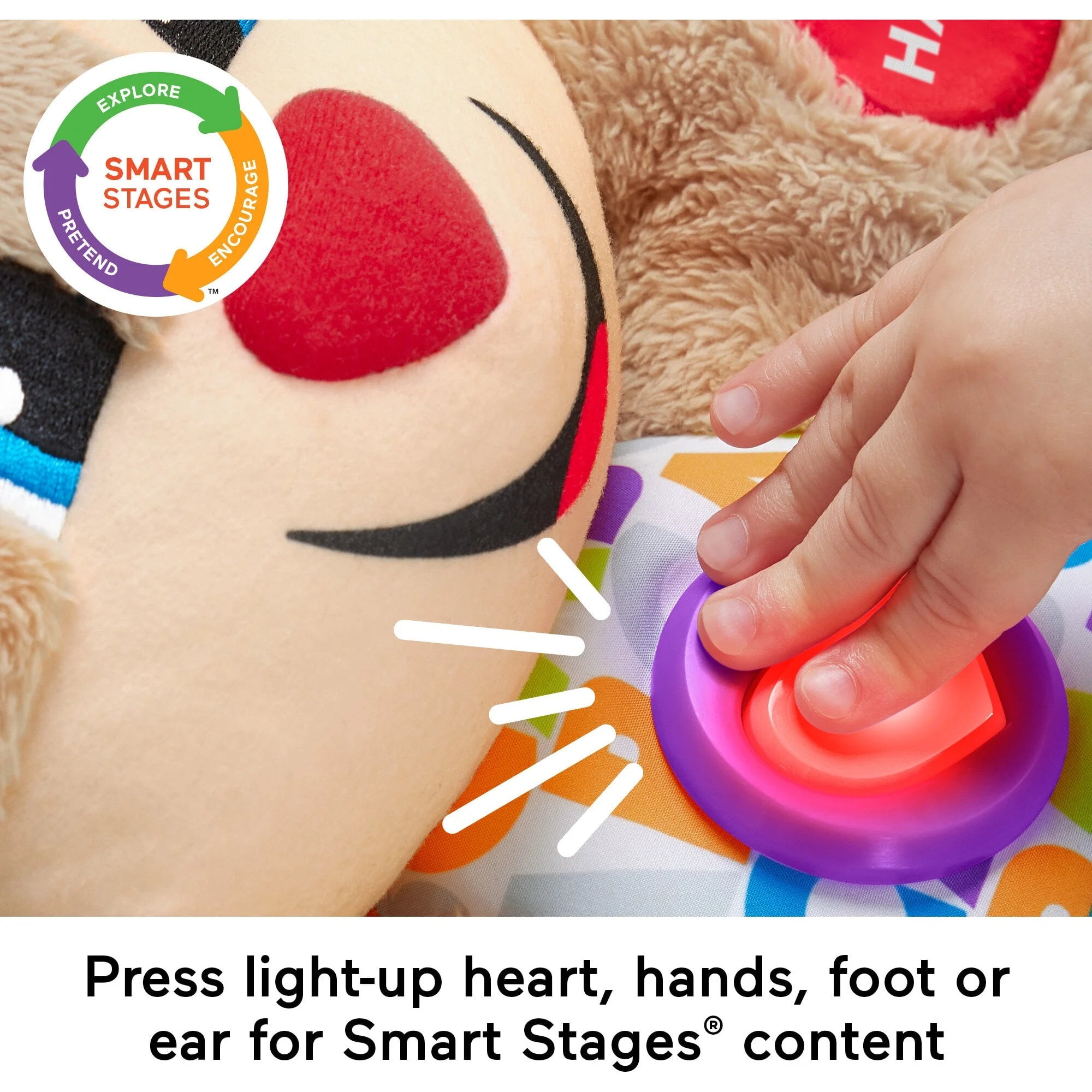 Fisher-Price Laugh & Learn Smart Stages Puppy Plush Learning Toy for Baby, Infants and Toddlers