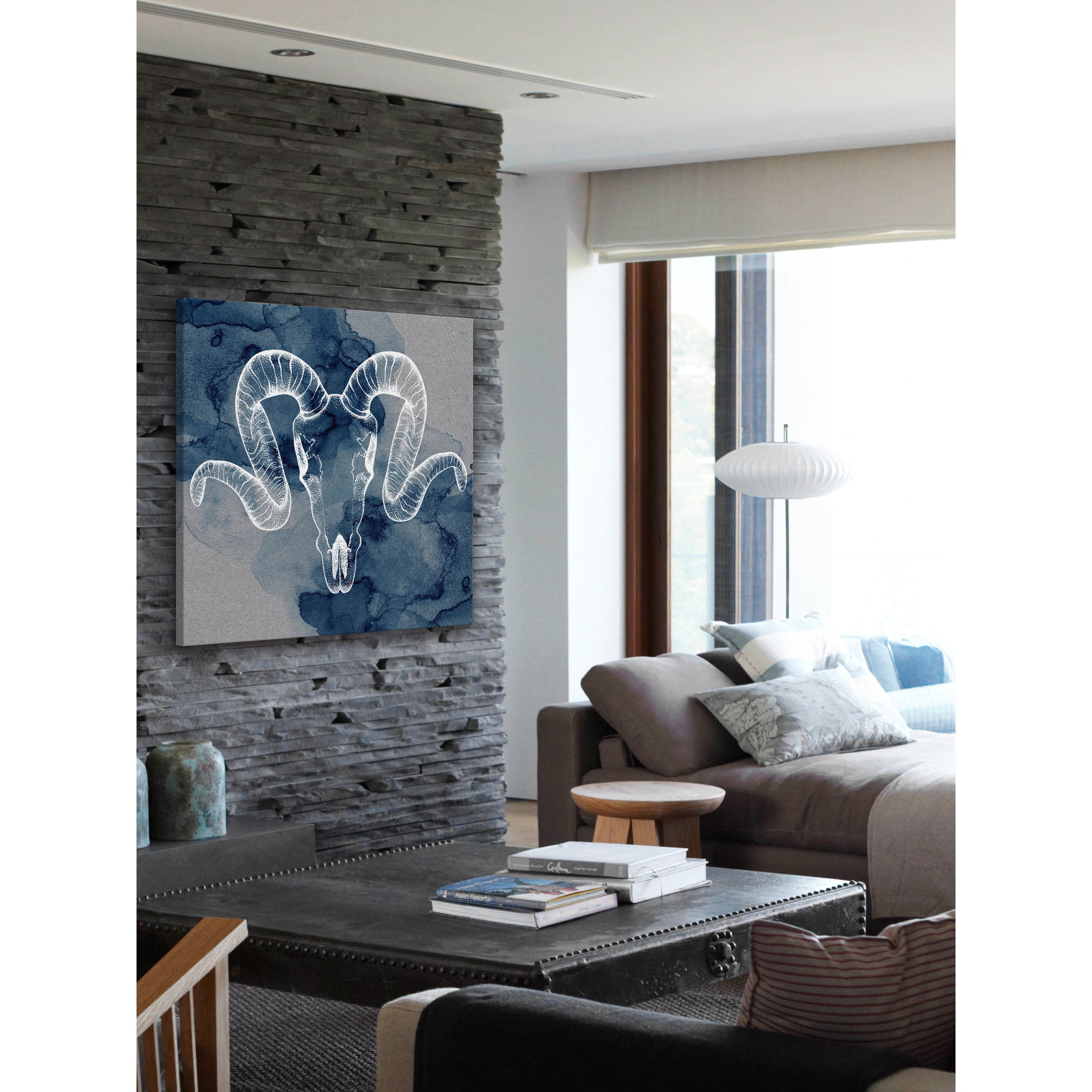 "Ram Outline" Painting Print on Wrapped Canvas