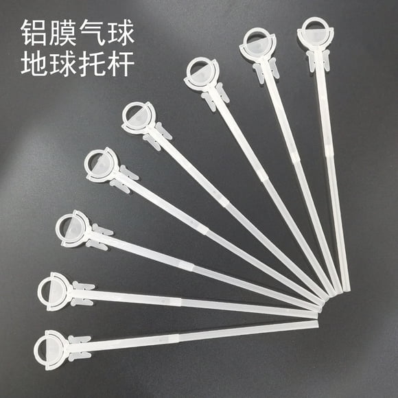 CIMAXIC 50 Pcs Bâtons de Ballons à Main en Plastique Longues Tiges de Support de Ballons Réutilisables pour Mariages Noëls, 5.79"X1.5"X0.28 Pouces
