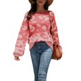 thumbnail image 1 of Suéter de mujer Prendas de punto de manga larga Cuello redondo Jersey de punto para el hogar al aire libre Rosa S, 1 of 8