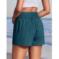 thumbnail image 6 of Pinspark Womens High Waisted Running Shorts, Lightweight Breathable Quick Dry Stretch Linerless Athletic Shorts with Pockets, 6 of 7