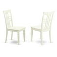 thumbnail image 4 of East West Furniture Dublin 3-piece Dining Set with Wood Seat in Linen White, 4 of 4