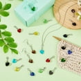 thumbnail image 5 of Alloy Clip on Charms Enamel Dangle Charm Stitch Marker Charms with Golden Lobster Clasps for Knitting DIY Necklace Jewelry Crafts Glass, 5 of 8