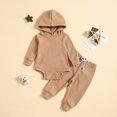 thumbnail image 2 of KDFJPTH Toddler Boys Long Sleeve Solid Hoodie Tops And Pants Child Kids 2PCS Set Outfits Kids Clothese Toddler Boys Fall Clothes Boys Shorts Outfit, 2 of 8