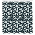 thumbnail image 3 of Ambesonne Animal Shower Curtain, Weasel Sitting Standing Art, 69"Wx70"L, Off White Petrol Blue, 3 of 3