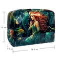 thumbnail image 5 of Mermaid Waterproof Lightweight PVC Cosmetic Bag Travel Bag with Zipper, Large Capacity Printed Design for Ladies and Girls, Small Pouch, Toiletry Bag Zipper, Tool Pouch Zipper, 5 of 6