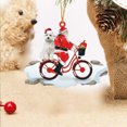 thumbnail image 5 of Fiudx Colgante de Papá Noel, Adorable Cachorro de Acrílico, Adorno Colgante para Árbol de Bicicleta, Accesorio para Oficina y Coche, Diseño de Colores Vibrantes, Ideal para Navidad y Acción de Gracia, 5 of 5
