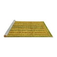 thumbnail image 2 of Ahgly Company Machine Washable Indoor Round Abstract Yellow Modern Area Rugs, 8' Round, 2 of 4