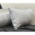thumbnail image 4 of Aiking Home 12x24 Inches Faux Silk Rectangular Throw Pillow Cover, Zipper Closure, Silver (Set of 2), 4 of 6