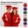 thumbnail image 4 of WENXIAOO Children Primary School Graduation Cap and Gown Set Button Down Green Cap and Gown Set with Tassel, 4 of 7