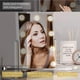 thumbnail image 4 of Espejo de Hollywood con luz Espejo de maquillaje iluminado grande Espejo de maquillaje de tocador Control táctil inteligente 3 colores Luz regulable Desmontable Aumento de 10X Rotación de 360 ° (Blan Namotu HMYH113, 4 of 6