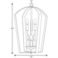 thumbnail image 2 of Progress Lighting Gather 6-Light Foyer Fixture, Steel, Antique Bronze, Candle Sleeves, Brushed Nickel Frame, 2 of 2