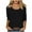 Black, variant on XUELUO Boho Tops For Women Autumn Winter Solid Color Crew Neck Long Sleeve Slim Fit Casual Shirts For Women Tee Shirts Outwear,Blue,XXL