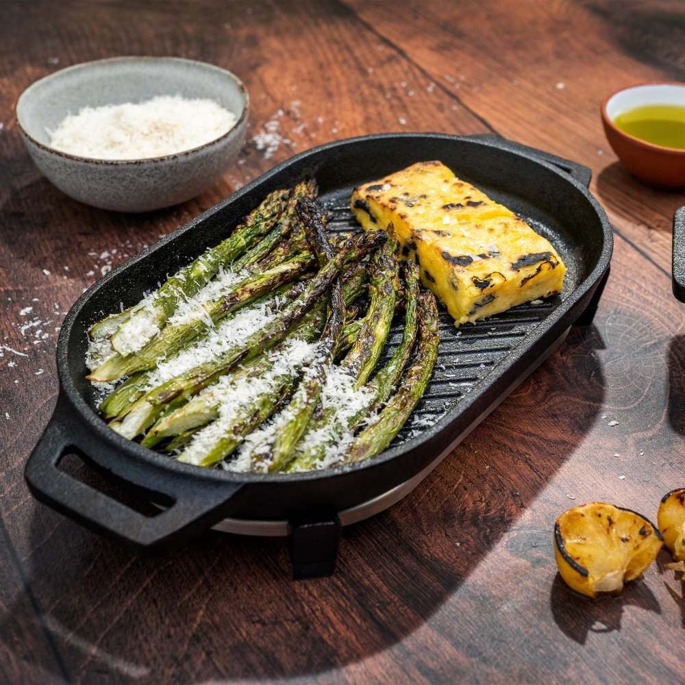 Ooni 12.2 Inch Premium Cast Iron And Stainless Steel Grizzler Pan