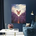 thumbnail image 5 of Kdxio Butterfly Over Lavender Pattern Canvas Wall Art 12x16 Inches - Waterproof HD Print Solid Wood Frame for Living Room & Bathroom,Vertical, 5 of 8