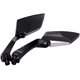 thumbnail image 5 of Espejo retrovisor universal para motocicleta, espejo trasero de diamante de 8/10mm para bicicleta de calle, bicicleta deportiva, Scooter Cruiser, negro carbono, 5 of 5