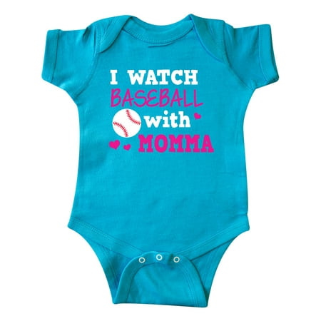 

Inktastic I Watch Baseball with My Momma Gift Baby Boy or Baby Girl Bodysuit