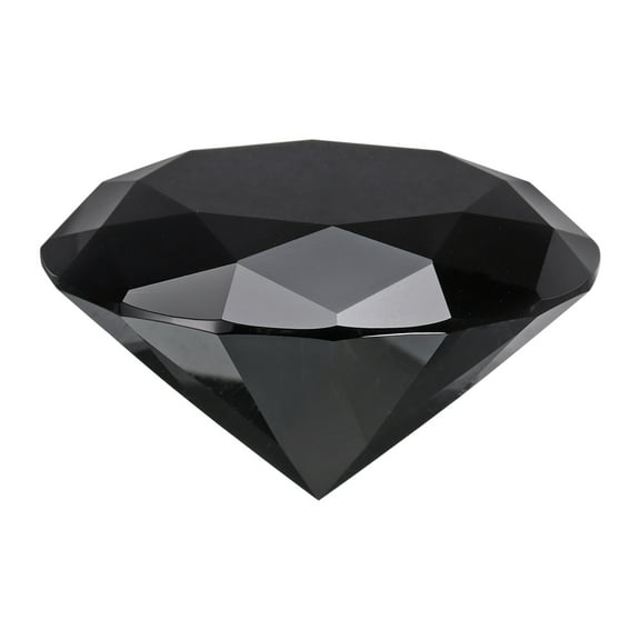 Clear Crystal Diamond Paperweight, 80mm(3.1") Artificial Diamond for Birthday Gift Parties Wedding (Light Yellow)