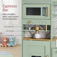 thumbnail image 4 of Best Choice Products Wooden Toddler Kitchen Playset with Espresso Machine, Toy Storage and 17 Accessories - Sage, 4 of 9