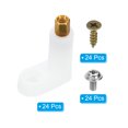 thumbnail image 3 of Unique Bargains 25mm L Type PCB Entretoise Kit, 24Pack PCB Isolé Carte Mère Standoffs Pied Matériel avec Vis, Blanc, 3 of 5