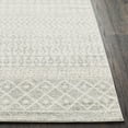 thumbnail image 5 of BoutiqueRugs Harput Farmhouse Moroccan Geometric Runner Rug - Boho Aztec Tribal Carpet for Hallway, Kitchen - Gray, Light Gray, White - 2'7" x 12' Runner, 5 of 19