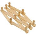 thumbnail image 5 of Trianu Accordion Wall Hanger, Expandable Coat Rack Wall Mount with 10 Pegs, Wood Hat Rack for Wall, Natural Wood Color, 5 of 9