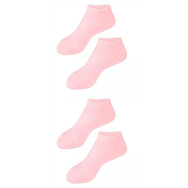 2 Pares de Calcetines de Gel de Silicona Suave para Pies Agrietados, Mangas Hidratantes, Calcetines para Los Dedos de Los Pies