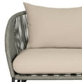 thumbnail image 6 of Benicia Outdoor Patio Sofa in Black Steel with Gray Rope and Taupe Cushions, 6 of 10