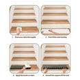 thumbnail image 5 of Stair Treads for Wooden Steps, Sage Green Black Plaid Peel and Stick Stair Treads with Adhesive, Vintage Star Buffalo Check Rustic Non Slip Indoor Stairs Runner Rugs Mats for Elders Dogs 8"x30"4PCS, 5 of 7