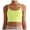 C-Yellow541, variant on DHFJKG Camisole Tops For Women Slim Fit Padded Yoga Crop Top Thin Straps Sports Bra For Running Gym Workout Trendy Cami Shirt