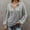 Gray, variant on KIHOUT Fall Women's Sweatshirt Women Winter Casual Solid Button Drawstring Hoodie Pullover Tops
